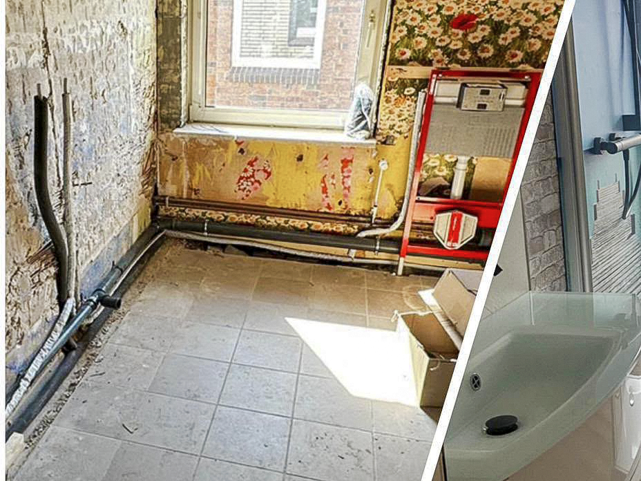 Badezimmer vor der Modernisierung