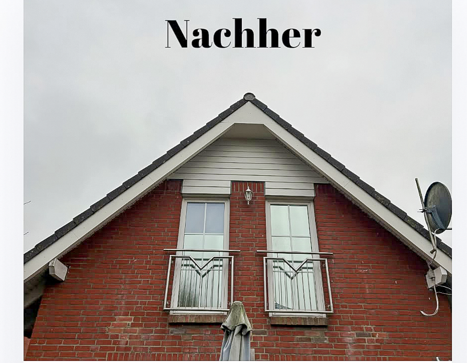 Giebel nach der Verkleidung